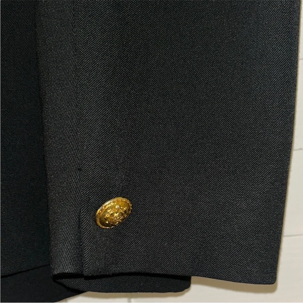 Authentic Christian Dior Black Blazer with Red Lapel 10